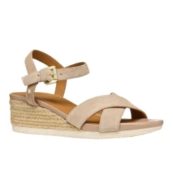 sandales et nu pieds - Corde - femme - Nubuck - Beige - Geox