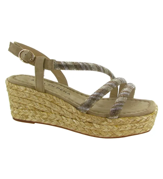 sandales et nu pieds - Cérémonie - femme - Nubuck - Gris - Alma en pena