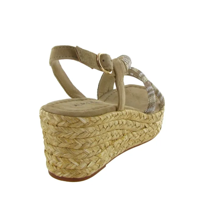 sandales et nu pieds - Cérémonie - femme - Nubuck - Gris - Alma en pena