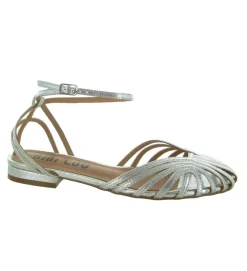 sandales et nu pieds - Cérémonie - femme - Toile - Argent - Bibi lou