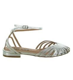 sandales et nu pieds - Cérémonie - femme - Toile - Argent - Bibi lou
