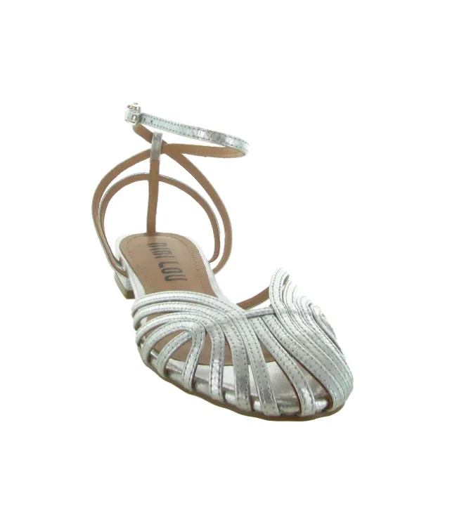 sandales et nu pieds - Cérémonie - femme - Toile - Argent - Bibi lou