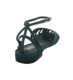 sandales et nu pieds - Cérémonie - femme - Toile - Bleu Marine - Bibi lou