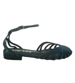 sandales et nu pieds - Cérémonie - femme - Toile - Bleu Marine - Bibi lou