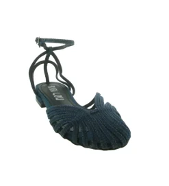 sandales et nu pieds - Cérémonie - femme - Toile - Bleu Marine - Bibi lou