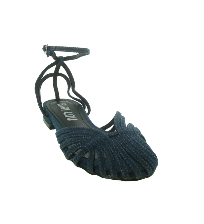 sandales et nu pieds - Cérémonie - femme - Toile - Bleu Marine - Bibi lou