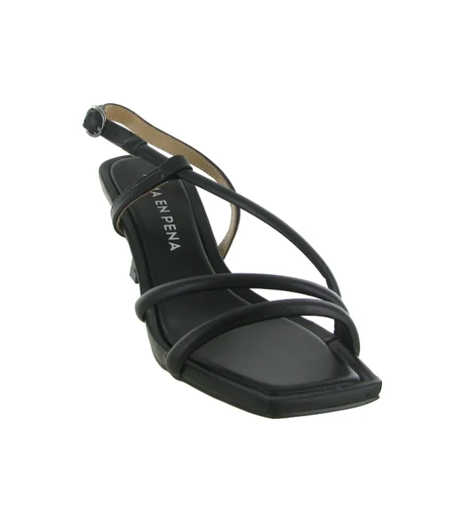sandales et nu pieds - Cérémonie - femme - Cuir - Noir - Alma en pena