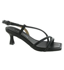 sandales et nu pieds - Cérémonie - femme - Cuir - Noir - Alma en pena