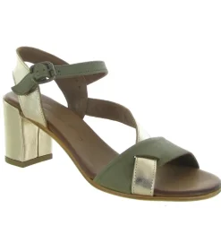 sandales et nu pieds - Cérémonie - femme - Cuir - Kaki - Lune et lautre