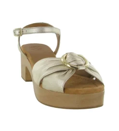 sandales et nu pieds - Cérémonie - femme - Nubuck - Or - Unisa