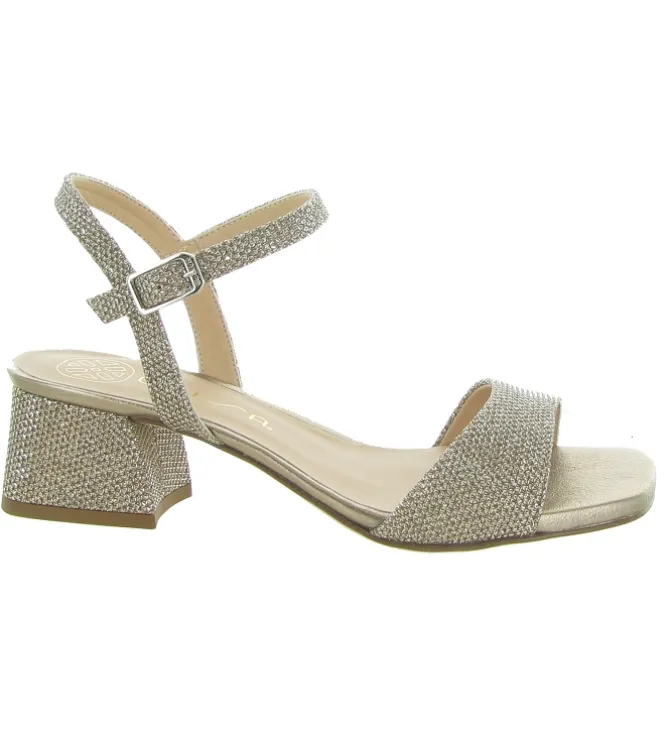 sandales et nu pieds - Cérémonie - femme - Cuir - Gris - Unisa