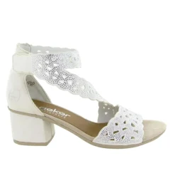 sandales et nu pieds - Cérémonie - femme - Cuir - Blanc - Rieker