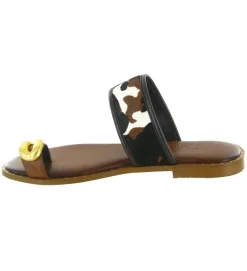 sandales et nu pieds - Entre doigt & Tong - femme - Cuir - Marron - Caryatis