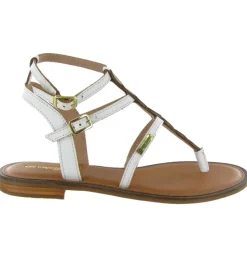 sandales et nu pieds - Entre doigt & Tong - femme - Cuir - Beige - Les tropeziennes