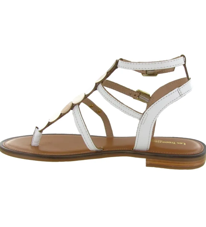 sandales et nu pieds - Entre doigt & Tong - femme - Cuir - Beige - Les tropeziennes
