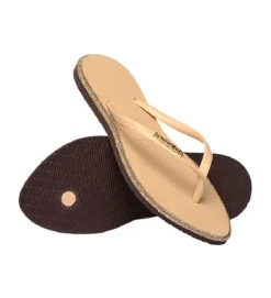 sandales et nu pieds - Entre doigt & Tong - femme - Synthétique - Beige - Havaianas