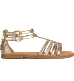 sandales et nu pieds - - junior fille - Cuir - Or - Geox