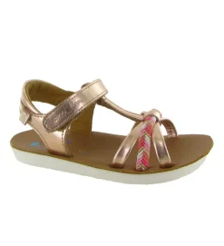 sandales et nu pieds - - junior fille - Cuir - Rose - Shoo pom