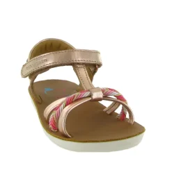 sandales et nu pieds - - junior fille - Cuir - Rose - Shoo pom