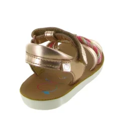 sandales et nu pieds - - junior fille - Cuir - Rose - Shoo pom