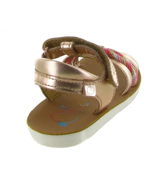 sandales et nu pieds - - junior fille - Cuir - Rose - Shoo pom