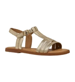 sandales et nu pieds - - junior fille - Cuir - Or - Geox