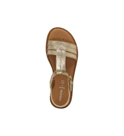 sandales et nu pieds - - junior fille - Cuir - Or - Geox