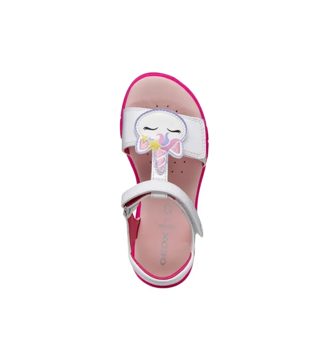 sandales et nu pieds - - junior fille - Synthétique - Blanc - Geox