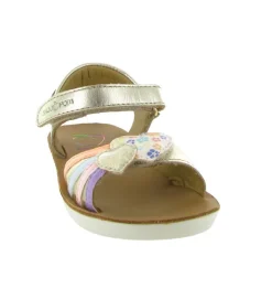 sandales et nu pieds - - junior fille - Cuir - Or - Shoo pom