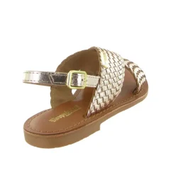 sandales et nu pieds - - junior fille - Cuir - Or - Les tropeziennes