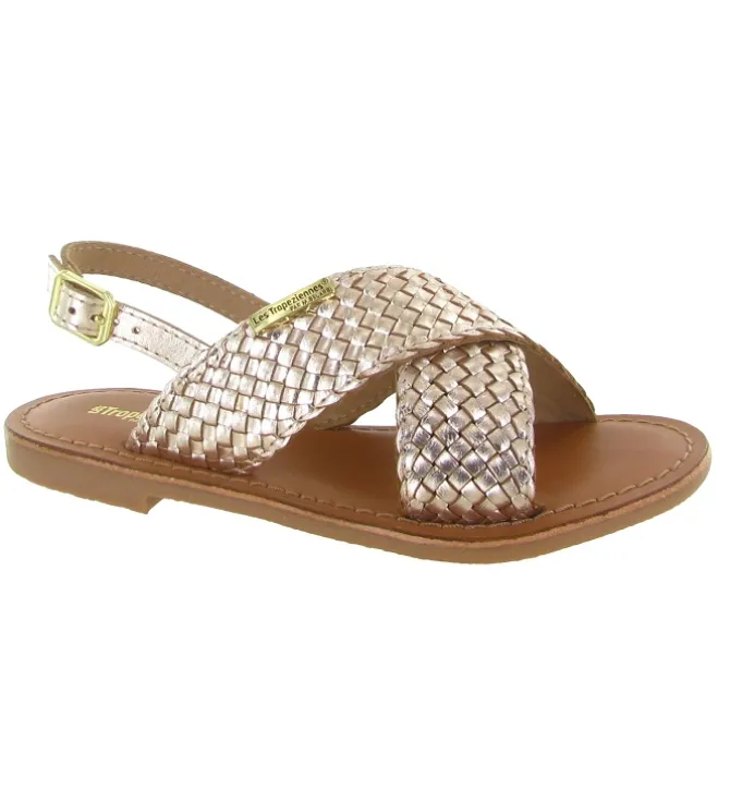 sandales et nu pieds - - junior fille - Cuir - Or - Les tropeziennes