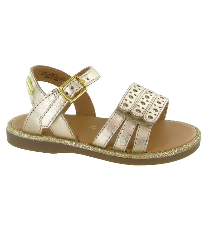 sandales et nu pieds - - junior fille - Cuir - Or - Les tropeziennes