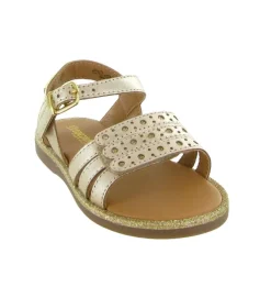 sandales et nu pieds - - junior fille - Cuir - Or - Les tropeziennes