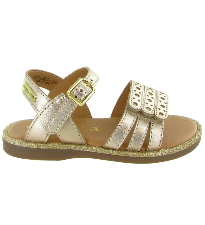 sandales et nu pieds - - junior fille - Cuir - Or - Les tropeziennes