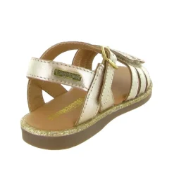 sandales et nu pieds - - junior fille - Cuir - Or - Les tropeziennes