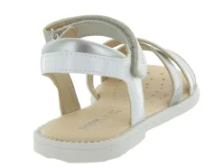 sandales et nu pieds - - junior fille - Cuir - Argent - Geox
