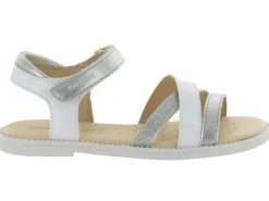 sandales et nu pieds - - junior fille - Cuir - Argent - Geox