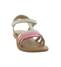 sandales et nu pieds - - junior fille - Cuir - Beige - Kickers