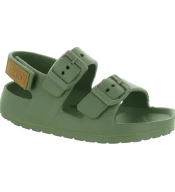 sandales et nu pieds - - junior fille - Synthétique - Kaki - Shoo pom