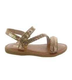 sandales et nu pieds - - junior fille - Cuir - Or - Les tropeziennes
