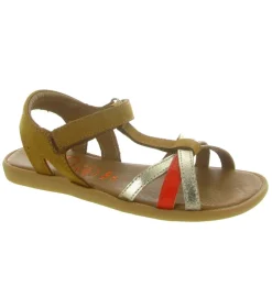 sandales et nu pieds - - junior fille - Cuir - Camel - Bellamy