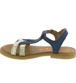 sandales et nu pieds - - junior fille - Cuir - Bleu Marine - Bellamy