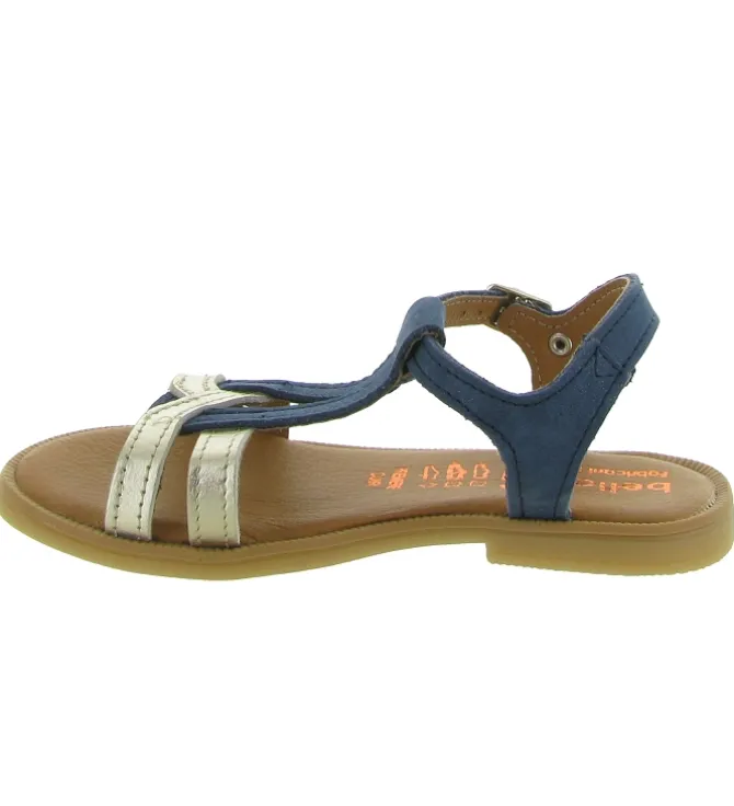 sandales et nu pieds - - junior fille - Cuir - Bleu Marine - Bellamy