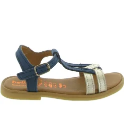 sandales et nu pieds - - junior fille - Cuir - Bleu Marine - Bellamy