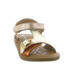 sandales et nu pieds - - junior fille - Cuir - Gris - Kickers