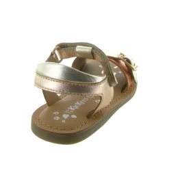 sandales et nu pieds - - junior fille - Cuir - Gris - Kickers