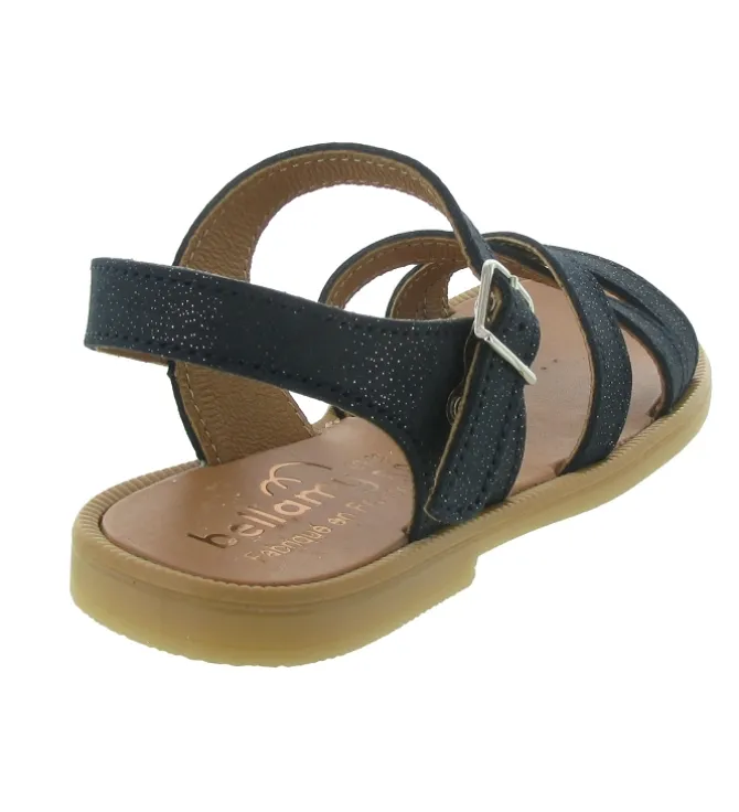 sandales et nu pieds - - junior fille - Cuir - Bleu Marine - Bellamy