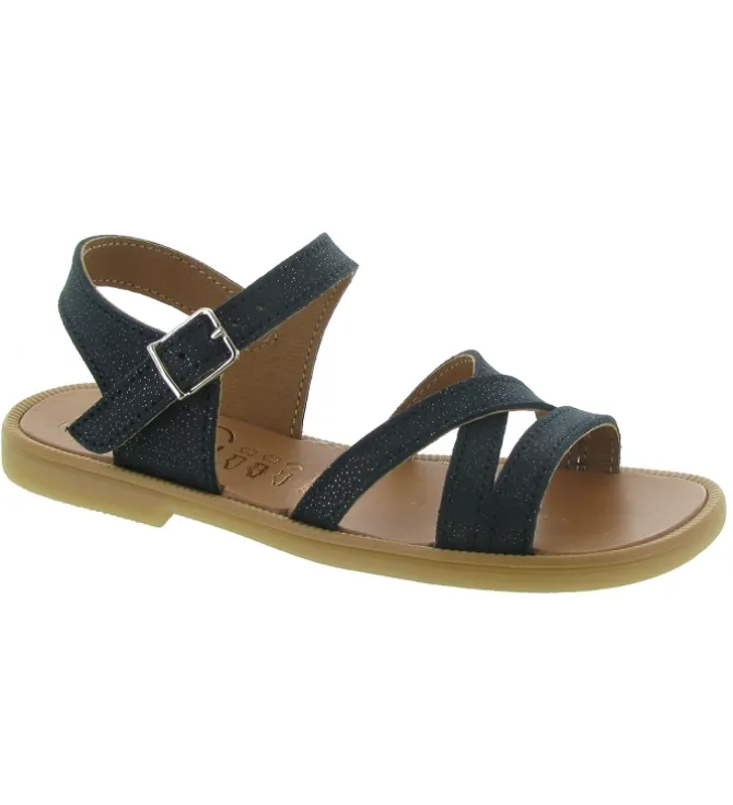 sandales et nu pieds - - junior fille - Cuir - Bleu Marine - Bellamy
