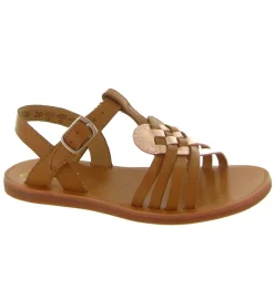 sandales et nu pieds - - junior fille - - Camel - Pom d api