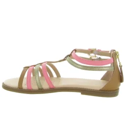 sandales et nu pieds - - junior fille - Cuir - Rose - Geox